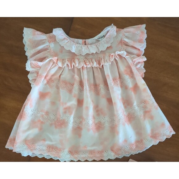 Mini Boden Girls Tie Dye Broderie Top and skirt set size 8/9 EUC - Picture 3 of 10